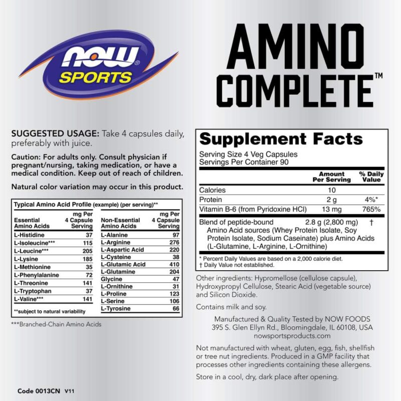 Amino Complete Now 20 Aminoácidos + Proteínas - Image 2