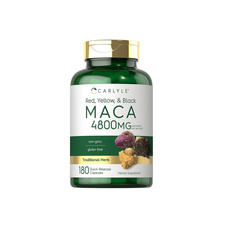 Maca 1600mg Roja Negra