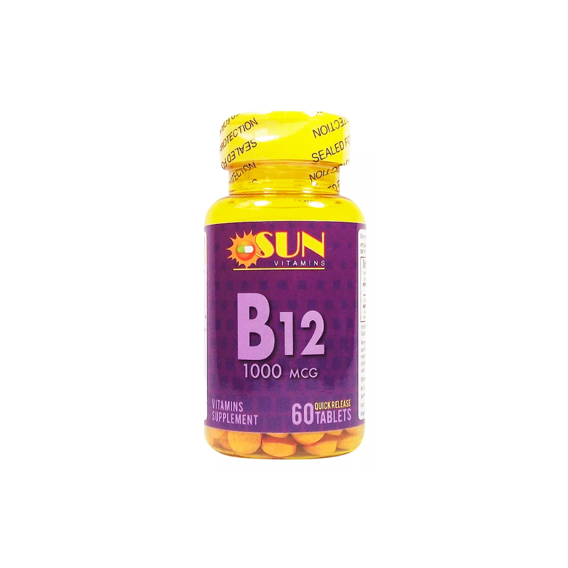 Vitamina B12 1,000mcg ( Cianocobalamina ) Sun Vitamins