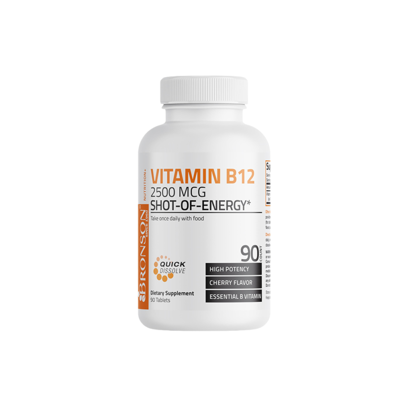 Vitamina B12 2,500 mcg ( Cianocobalamina ) Bronson Nutritionals