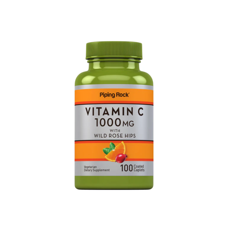 Vitamina C 1,000mg + Rosa Mosqueta 18mg Piping Rock