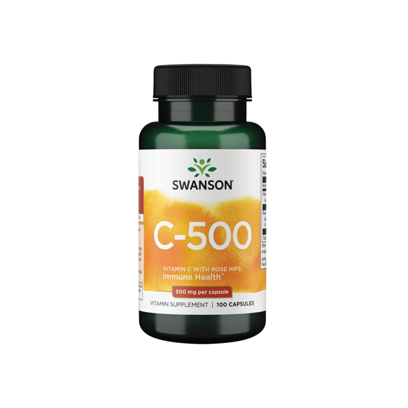 Vitamina C 500mg ( con extracto de Rosa Mosqueta 12.5 mg ) Swanson Vitamins