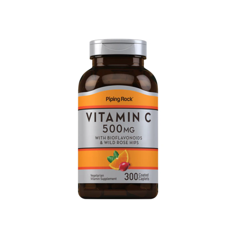 Vitamina C 500mg con extracto de Rosa Mosqueta y sabor a Naranja Piping Rock