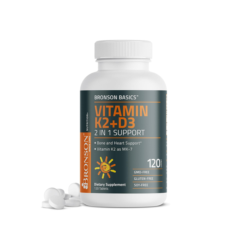 Vitamina D3 5,000 UI + K2 90mcg Bronson Nutritionals