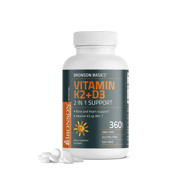 Vitamina D3 5,000 UI + K2 90mcg Bronson Nutritionals