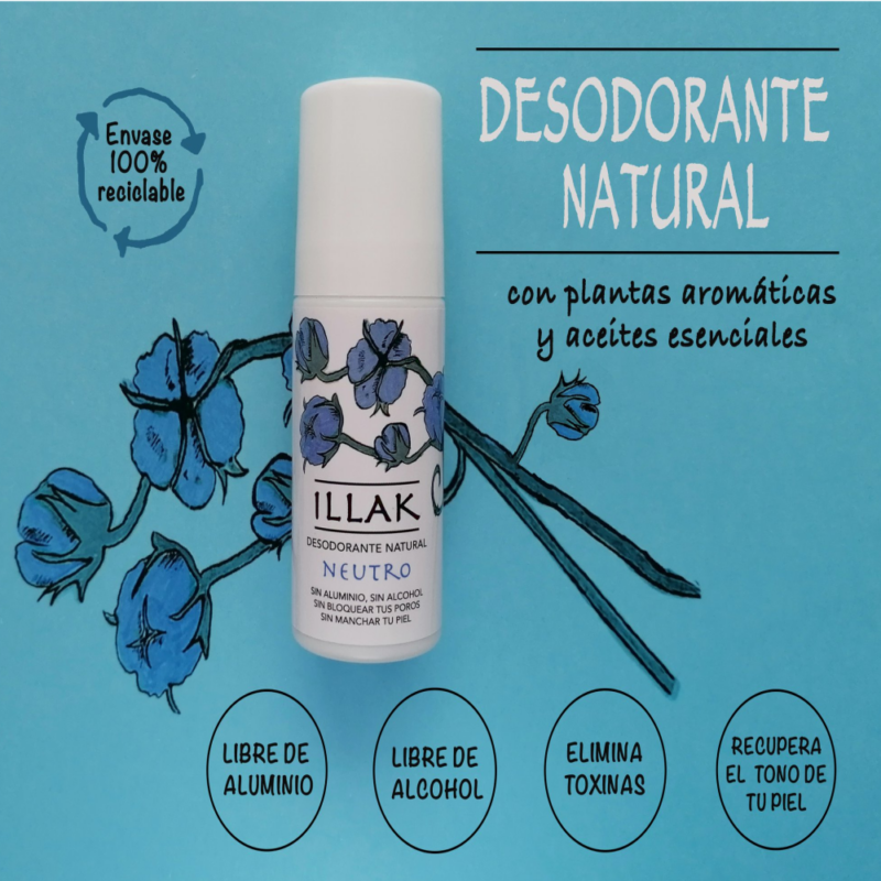 Desodorante Natural Neutro ILLAK - Sin Aroma